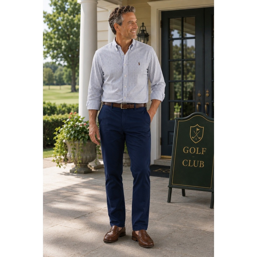 Polo Ralph Lauren Men's‎ 35x32 Navy Blue Golf Tailored Fit Pants NWT Preppy